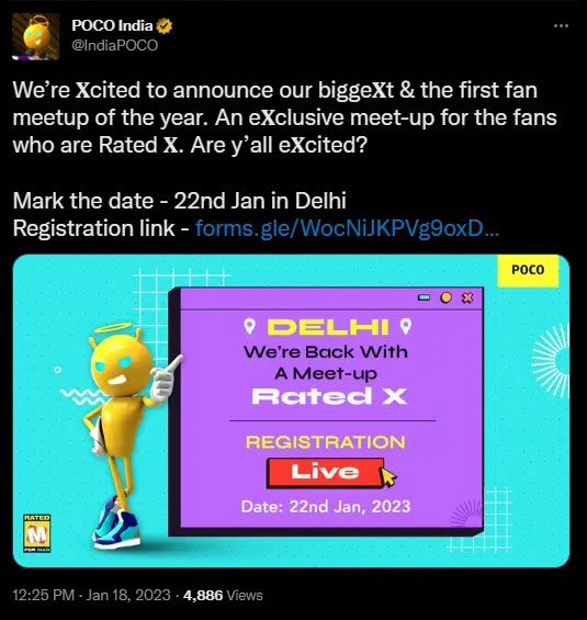 Компания Xiaomi уже 22 января представит смартфоны новой серии Poco X5