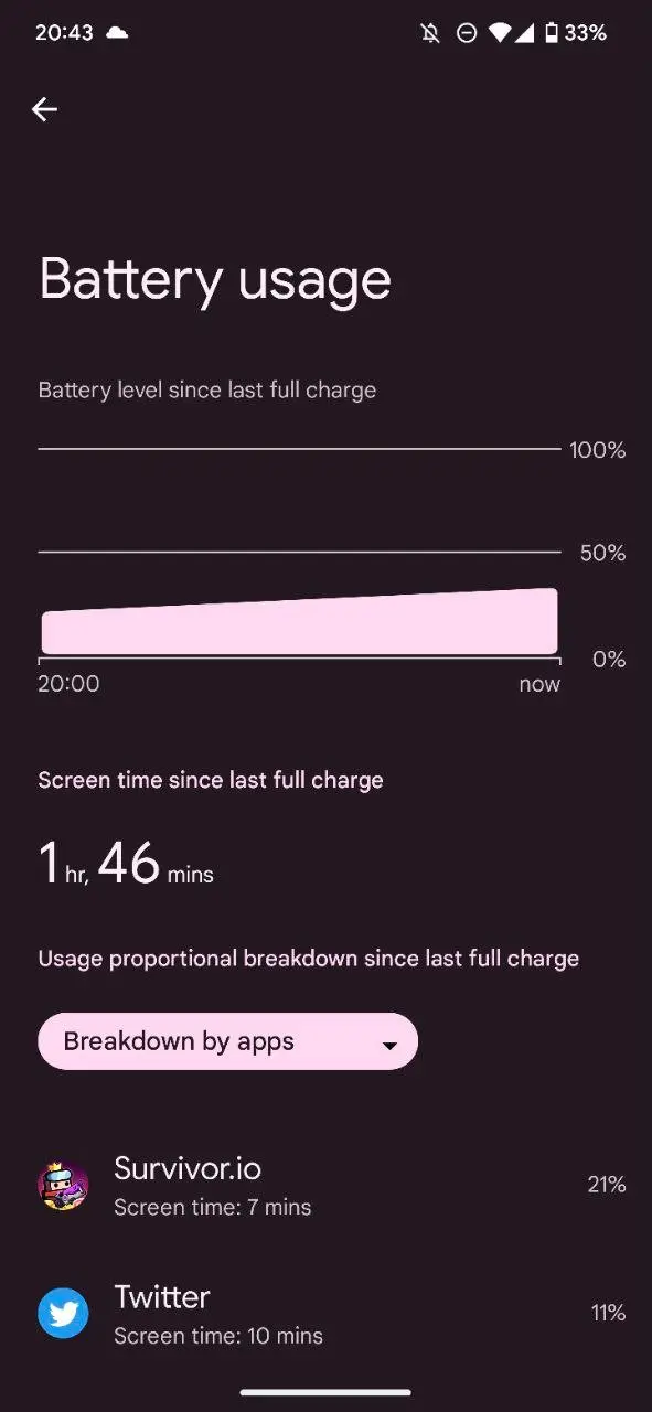 Батарея Андроид 14